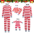 Red Striped Homewear Suit Parent-child Pajamas Angelwarriorfitness.com