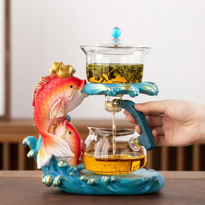 Home Living Room Induction Teapot Glass Automatic Tea Set Angelwarriorfitness.com