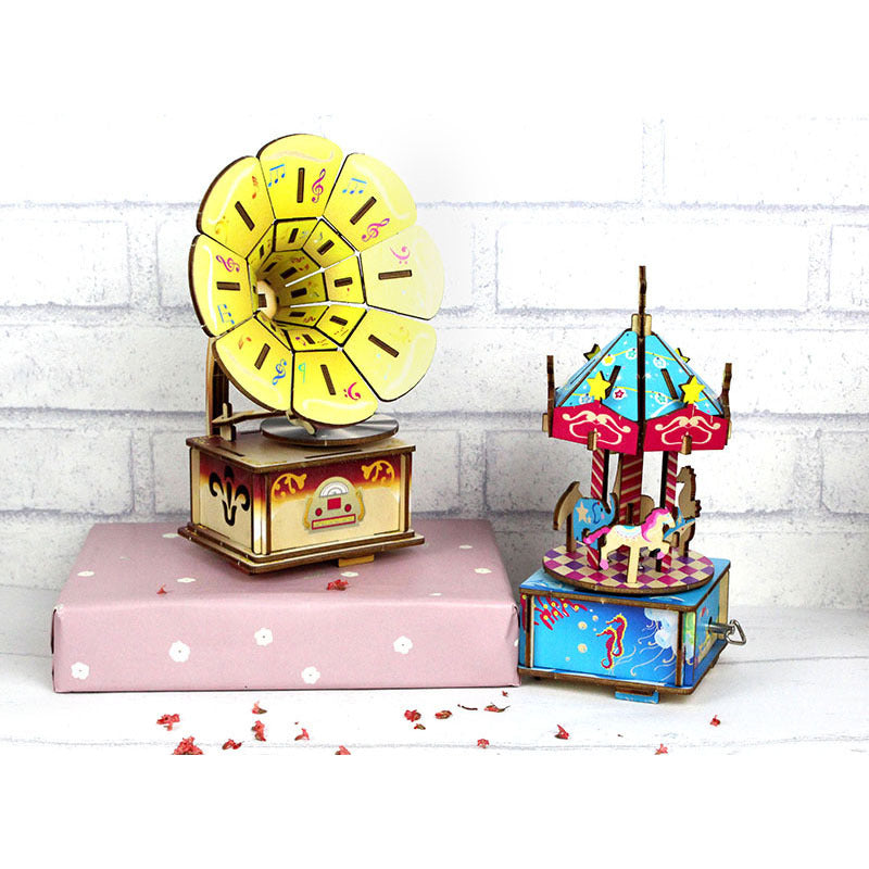 Desktop Adult Children Girl Gift Music Box Carousel Angelwarriorfitness.com