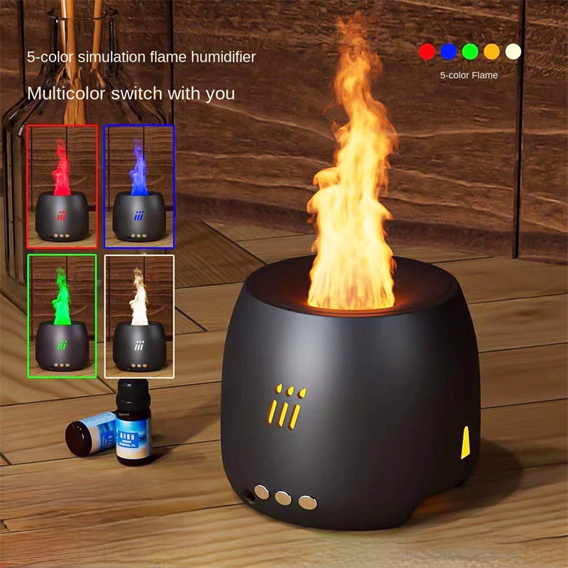 Flame Aroma Diffuser Air Humidifier Ultrasonic Cool Mist Maker Fogger Led Essential Oil Flame Lamp Difusor Angelwarriorfitness.com