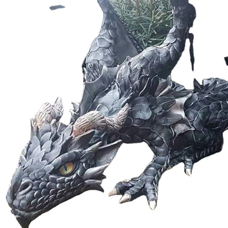 Squatting Dragon Sculpture Dragon Guardian Resin Crafts Angelwarriorfitness.com