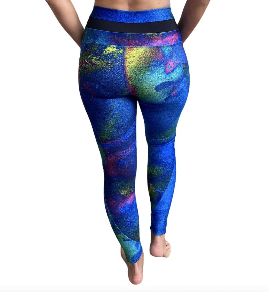 Aqua Yoga Leggings with Pockets (Full Print) Angelwarriorfitness.com