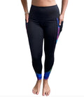 Aqua Yoga Leggings with Pockets (Stripe) Angelwarriorfitness.com