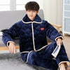 Men's Winter Thickened Crystal Fleece Quilted Pajamas Angelwarriorfitness.com