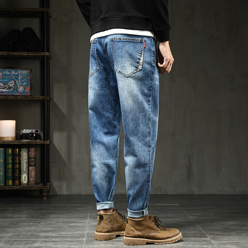 Jeans Loose Plus Fat Plus Size Harem Trousers Stretch Feet Jeans Men Angelwarriorfitness.com