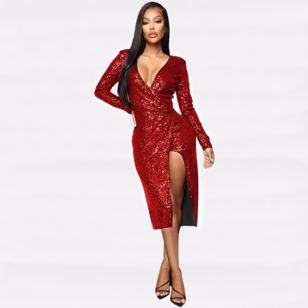 Sequin Dress Fashion Nightclub Sequin Dress Angelwarriorfitness.com
