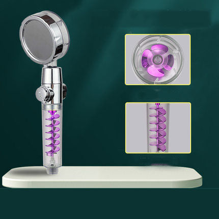Internet Celebrity Small Waist Supercharged Shower Head Twin-turbo Pressurized Propeller Multifunctional Fan Shower Shower Head Angelwarriorfitness.com