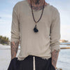 Linen Loose Fit Solid Collarless Brown Casual Wear Angelwarriorfitness.com
