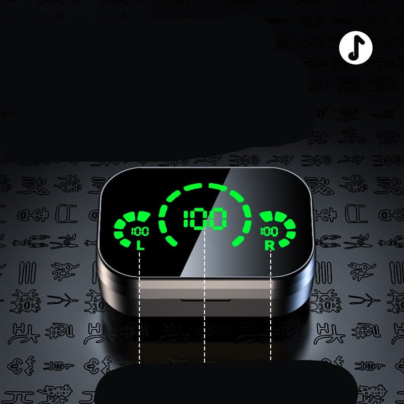 YD03 Wireless Bluetooth Headset TWS Large Screen Smart Digital Display In Ear Breathing Light Angelwarriorfitness.com