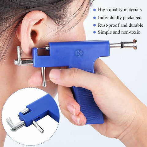 Professional Ear Nose Navel Body Piercing Gun Studs Piercing Punch Tool Kit Set Angelwarriorfitness.com