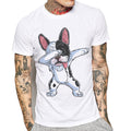 Men's T-shirt Funny Dog Print French Bulldog Angelwarriorfitness.com