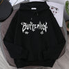 Gothic Letter Butterfly Loose Couple Sweatshirt Angelwarriorfitness.com