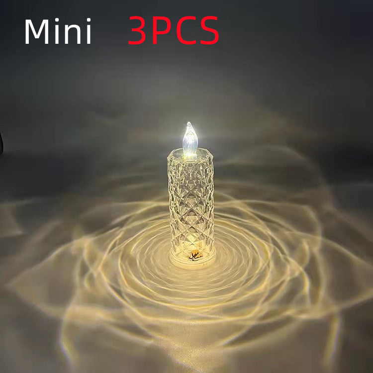 Romantic LED Rose Diamond Table Lamps For Bedroom Living Room Party Dinner Decor Creative Lights Angelwarriorfitness.com