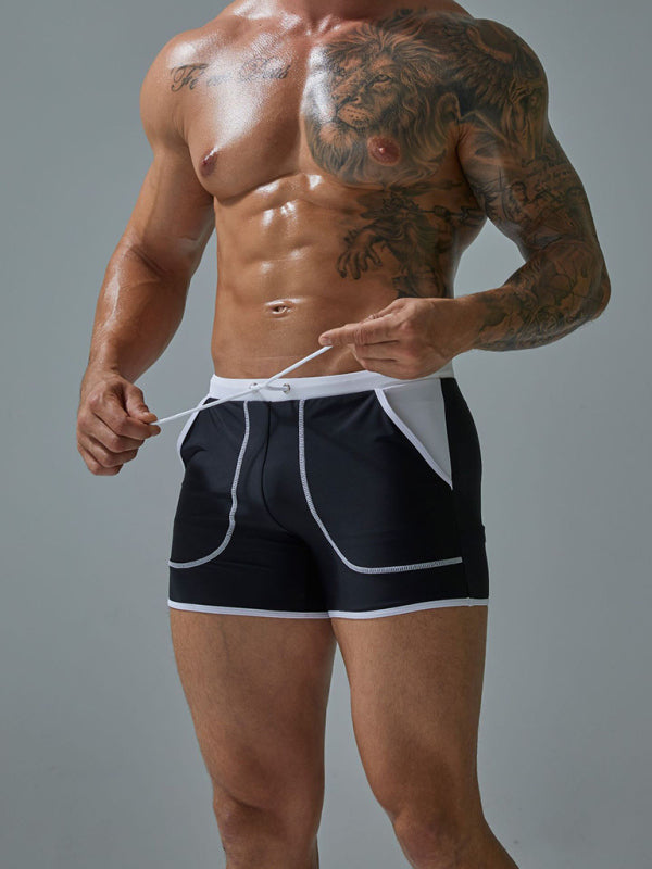 Men's Big Pocket Nylon Boxer Swim Shorts Angelwarriorfitness.com