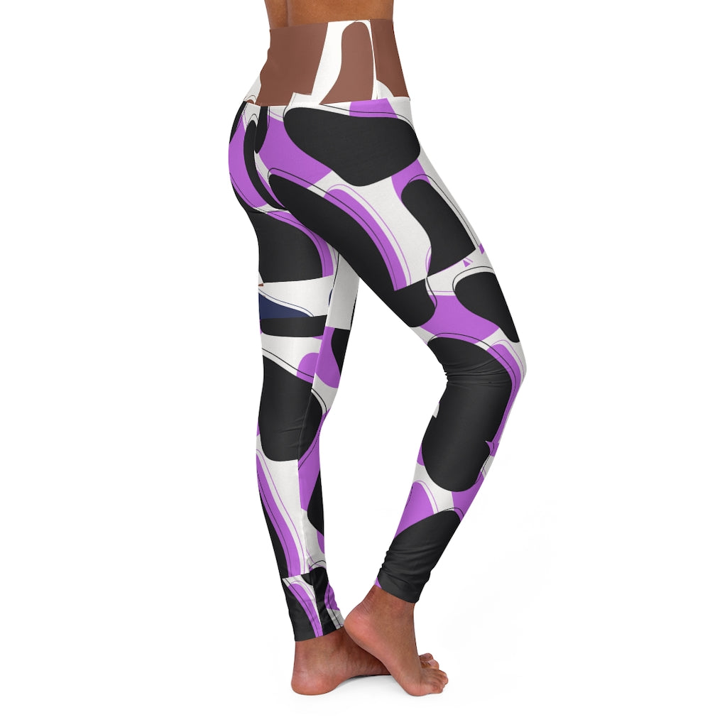 Geometric Purple Yoga Leggings Angelwarriorfitness.com