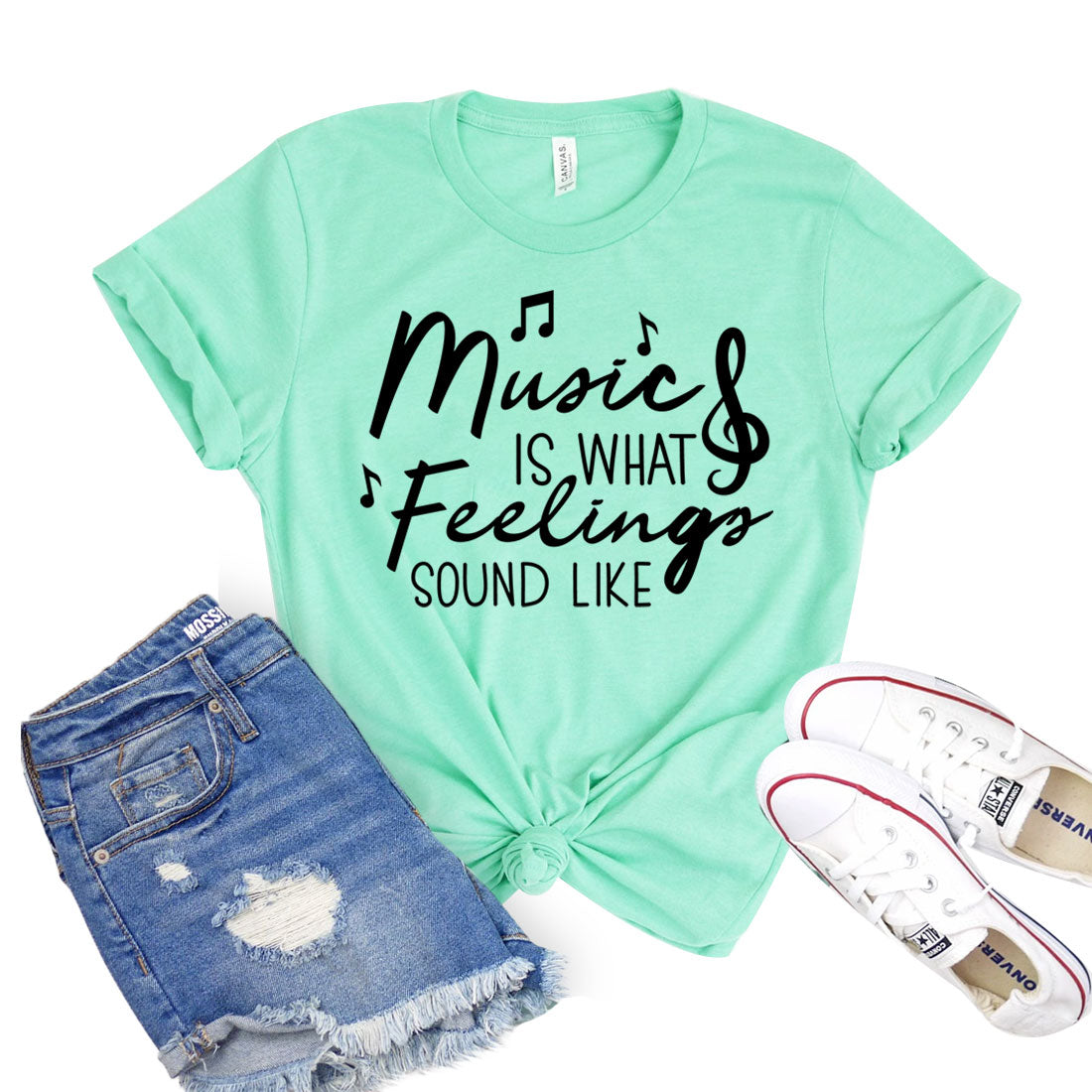 Music Is What Feelings Sound Like T-shirt Angelwarriorfitness.com