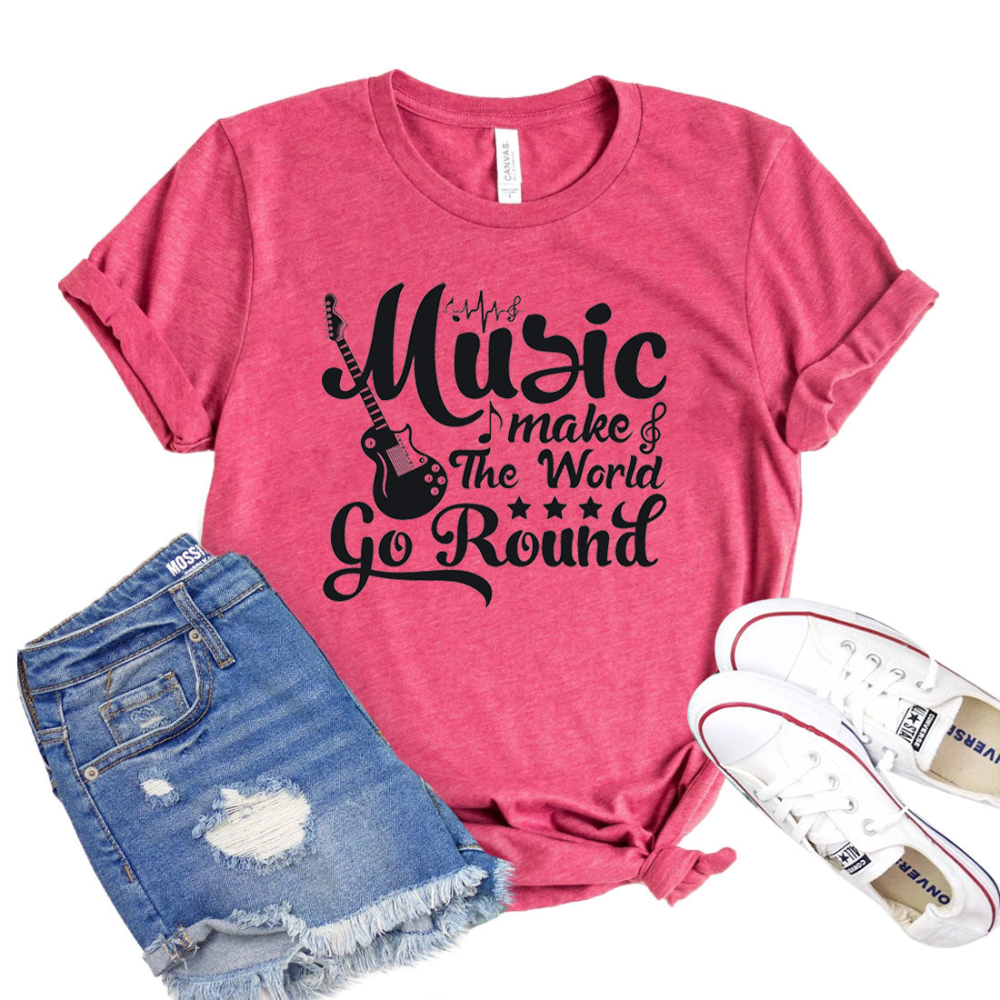 Music Makes The World Go Round Shirt Angelwarriorfitness.com