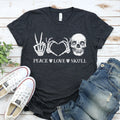 Peace Love Skull Halloween T-shirt Angelwarriorfitness.com