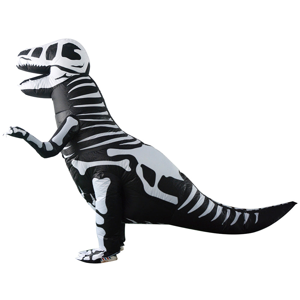 Inflatable Skeleton T-Rex Dinosaur Costume; Unisex; Kid & Youth Angelwarriorfitness.com