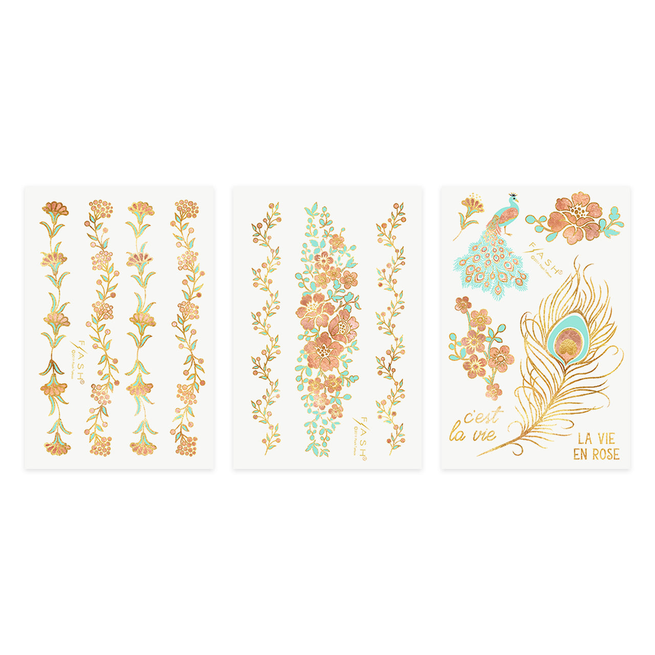 CAMILLE METALLIC TEMPORARY FLASH TATTOOS Angelwarriorfitness.com
