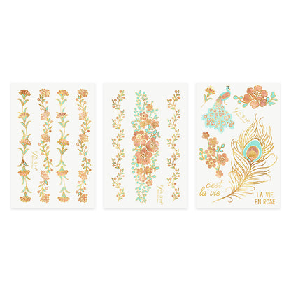 CAMILLE METALLIC TEMPORARY FLASH TATTOOS Angelwarriorfitness.com