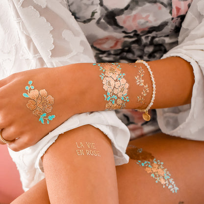 CAMILLE METALLIC TEMPORARY FLASH TATTOOS Angelwarriorfitness.com