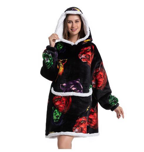 Hooded Pajamas TV Blankets Outdoor Warm Clothing Angelwarriorfitness.com