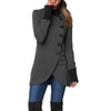 Single-breasted Panelled Hem Slit Long-sleeved Jacket Angelwarriorfitness.com