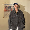 Mens Vintage Fashion Loose Denim Jacket Angelwarriorfitness.com