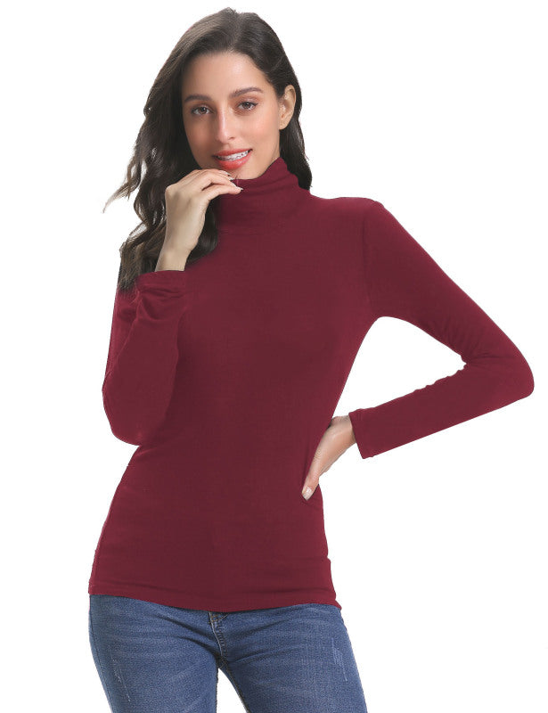 Fashion All-Match Casual Ladies High Neck Top Angelwarriorfitness.com
