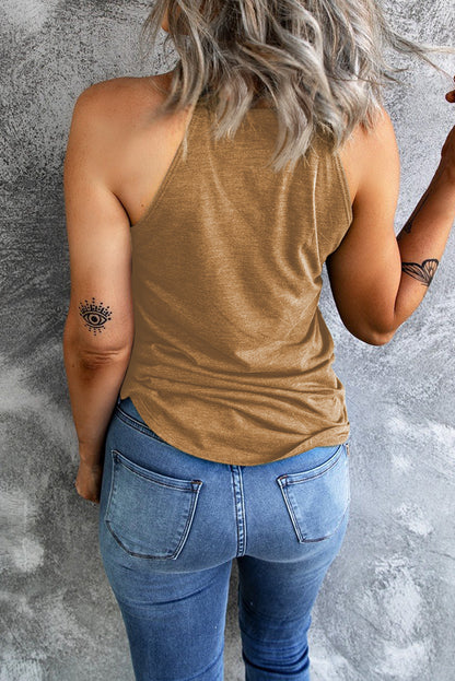 Curved Hem Grecian Tank Top Angelwarriorfitness.com