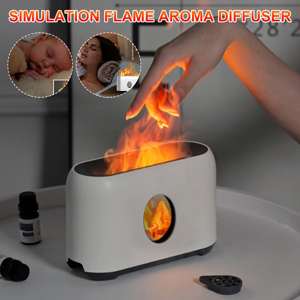 Simulation Flame Mute Aroma Diffuser Humidifier Angelwarriorfitness.com
