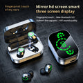 YD03 Wireless Bluetooth Headset TWS Large Screen Smart Digital Display In Ear Breathing Light Angelwarriorfitness.com