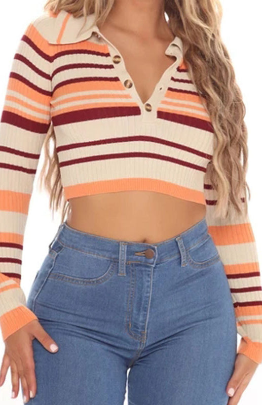 Ladies Fashion Casual Polo Collar Top Angelwarriorfitness.com