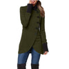 Single-breasted Panelled Hem Slit Long-sleeved Jacket Angelwarriorfitness.com