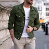 Mens Slim Fit Denim Lapel Jacket Angelwarriorfitness.com