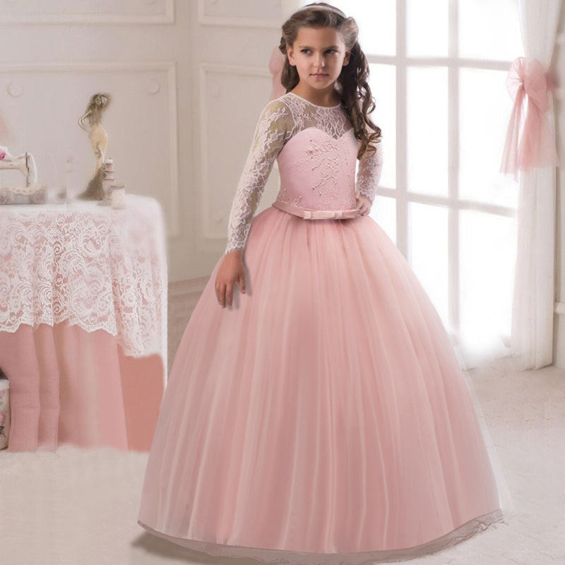 Kids Long Flower Girl Dress Dress Angelwarriorfitness.com