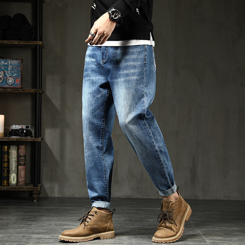Jeans Loose Plus Fat Plus Size Harem Trousers Stretch Feet Jeans Men Angelwarriorfitness.com