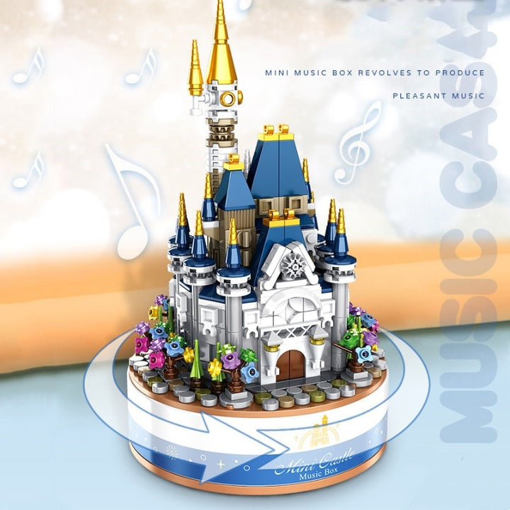 Mini Castle Music Box Building Blocks Assembled Toys Angelwarriorfitness.com
