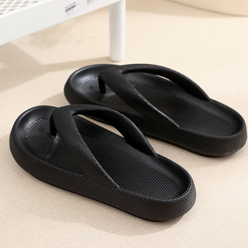Clip Toe Shoes Eva Non-Slip Slippers Soft Sole Flip Flops Women Thick Bottom Bathroom Slides Summer Angelwarriorfitness.com