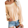 Knitwear Solid Color Pullover Loose T-Shirt Angelwarriorfitness.com
