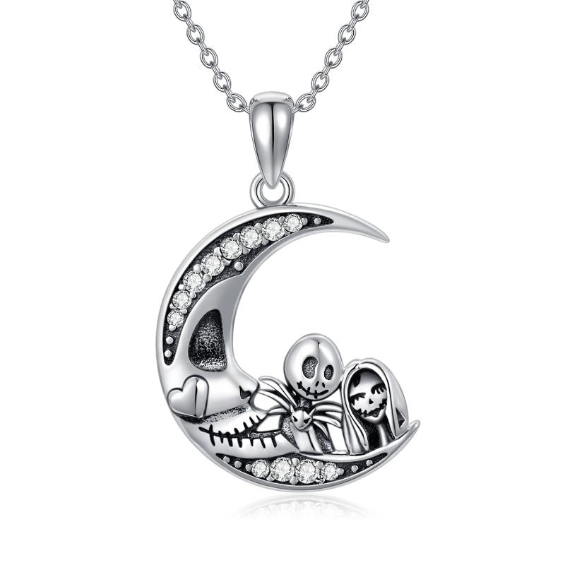 Sterling Silver Nightmare Before Christmas Necklace Angelwarriorfitness.com