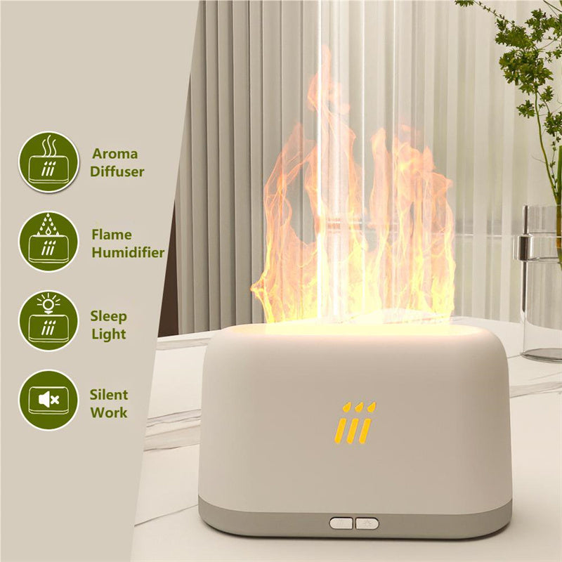Flame Aroma Diffuser Air Humidifier Ultrasonic Cool Mist Maker Fogger Led Essential Oil Flame Lamp Difusor Angelwarriorfitness.com