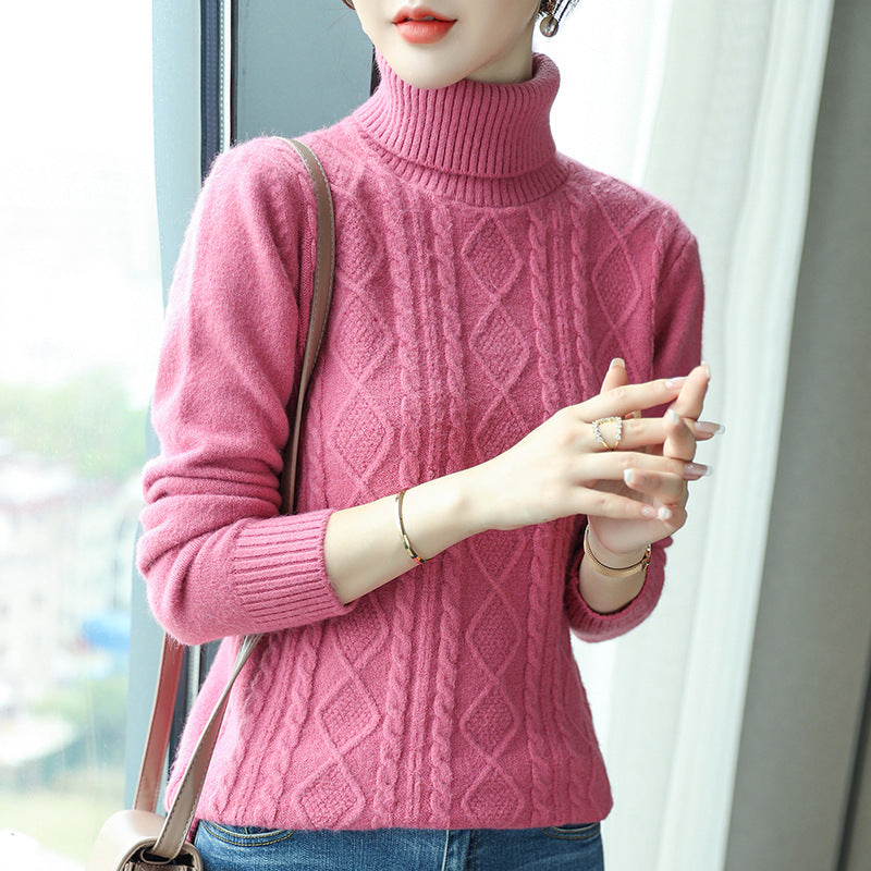 Turtleneck Cashmere Sweater Women's Wear Autumn And Winter Thick Warm Casual Top Angelwarriorfitness.com