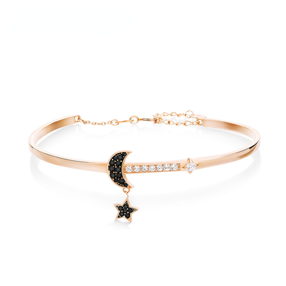 Women's Silver Star And Moon Shaped Necklace Angelwarriorfitness.com