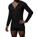 Men's Solid Color Bodysuit Homewear Pajamas Angelwarriorfitness.com