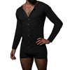 Men's Solid Color Bodysuit Homewear Pajamas Angelwarriorfitness.com
