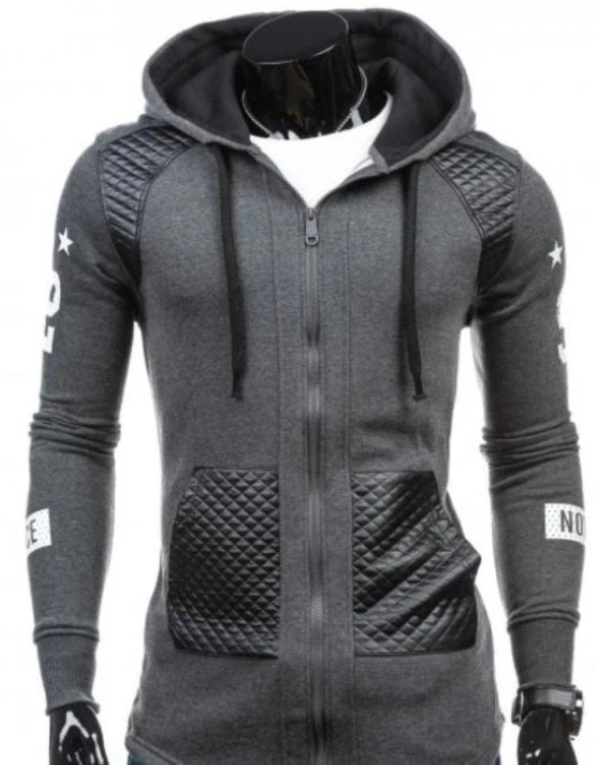 Mens Street Style Biker Hoodie Angelwarriorfitness.com
