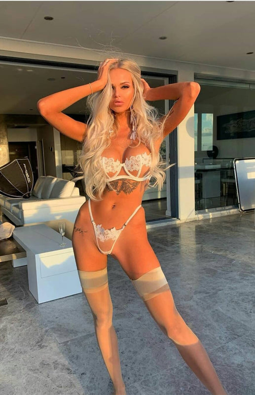 Sexy Lace Hollowed Out See-Through Lingerie Set Angelwarriorfitness.com