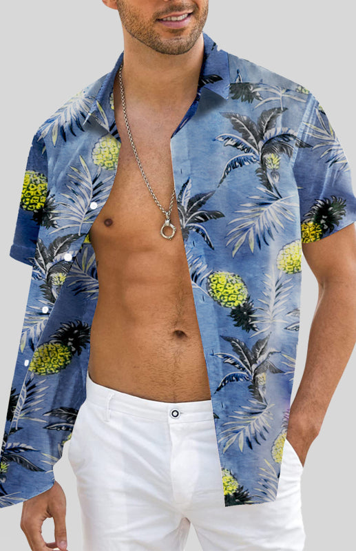 Tropical fruits and leaves print Shirt Angelwarriorfitness.com